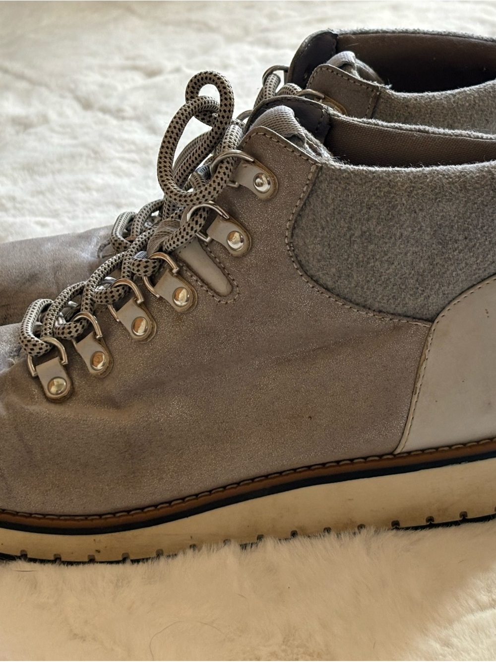 White Mountain Women’s Gray Casual Hiking Boots - Neutral Gray